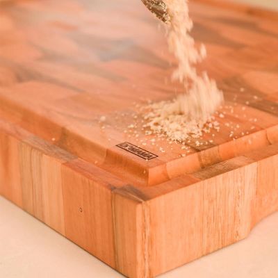 Tábua de Madeira para Churrasco 40x30x4cm Prancha de Corte Invertida Carne Cozinha Essence Domama