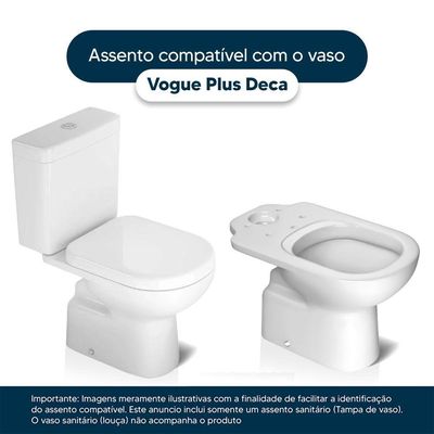 Tampa De Privada Sanitaria Poliester Vogue Plus Creme Para Louça Deca