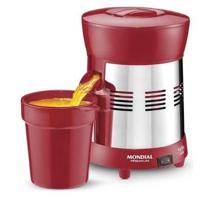 Extrator Mondial Turbo Premium E-24 Biv Vermelho/inox Bivolt