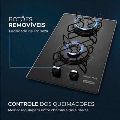 Cooktop A Gás 2 Bocas Mondial CTG-04 Bivolt