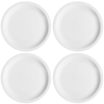 Conjunto 4 Pratos de Sobremesa em Porcelana 19cm Classe Única Iguaçu Germer Branco