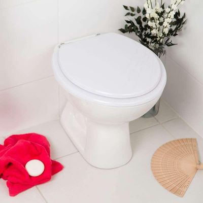 Tampa De Vaso Poliéster Carina Branco Para Bacia Ideal Standard