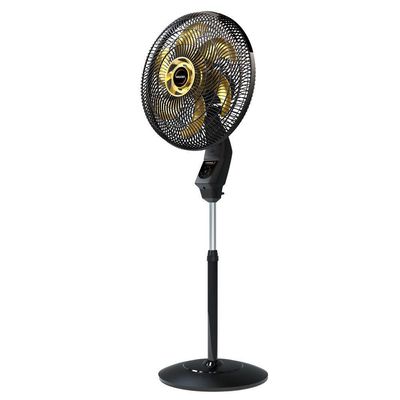 Ventilador de Coluna Mallory Chronos 6 Pás 140W Preto com Dourado - 220V
