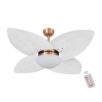 Ventilador De Teto Cobre 4 Pás Palmae Branco 127V 110V
