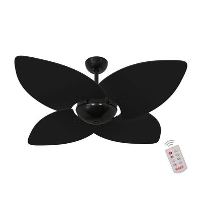 Ventilador De Teto Nero 4 Pás Preto 127V C/ Controle 110V
