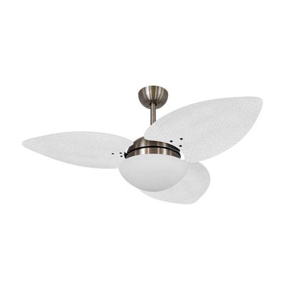 Ventilador De Teto Dormamu Bronze 3 Pás Palmae Branco 127v 110V