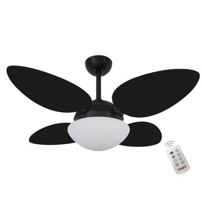 Ventilador Volare Petalo Quad Preto 220v E Controle Remoto 220V