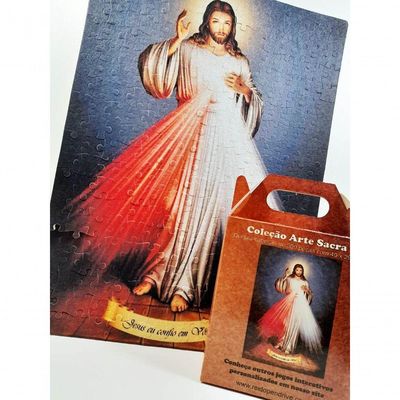 Quebra-cabeça Religioso Jesus Misericordioso Mdf
