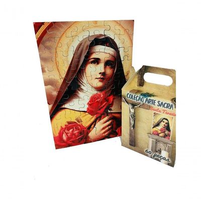 Quebra-cabeça Exclusivo Sta Terezinha 60 Pçs + Terço P-rezar