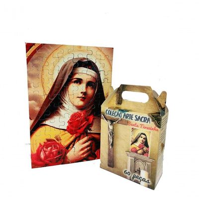 Quebra-cabeça Exclusivo Sta Terezinha 60 Pçs + Terço P-rezar