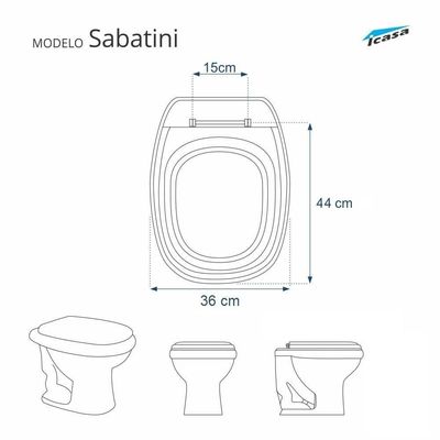 Tampa De Vaso Poliéster Sabatini Branco Para Louça Icasa