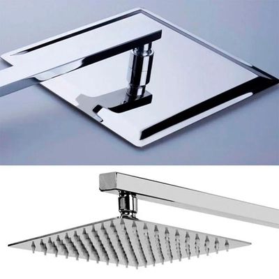 Chuveiro Slim Quadrado Inox Kit 43 Uni Banheiro Ducha Banho Box