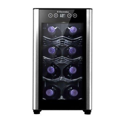 Adega Electrolux 8 Garrafas 1 Porta Preta Acabamento Em Alumínio (acb08) - Bivolt Bivolt