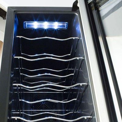 Adega Electrolux 8 Garrafas 1 Porta Preta Acabamento Em Alumínio (acb08) - Bivolt Bivolt