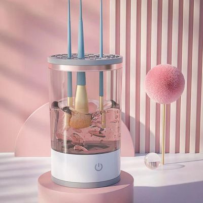 Lavador De Pincel Limpador Automático Maquiagem Usb Salão Casa Branco