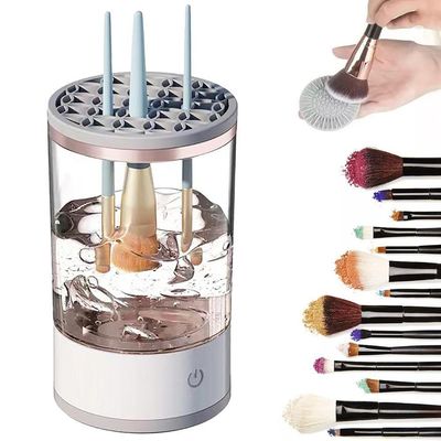 Lavador De Pincel Limpador Automático Maquiagem Usb Salão Casa Branco