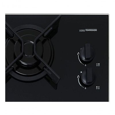 Cooktop A Gás Fischer 4Q Fit Line Trempe Iron Preto Bivolt