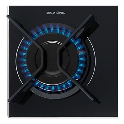 Cooktop A Gás Fischer 4Q Fit Line Trempe Iron Preto Bivolt