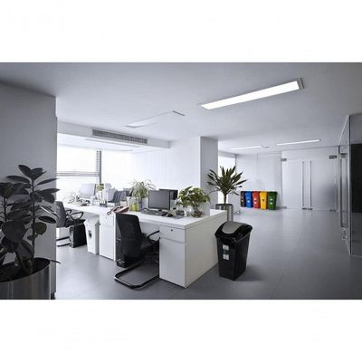 Lixeira Plástica Com Tampa Basculante Preta/prata 40l Casablanca Sanremo