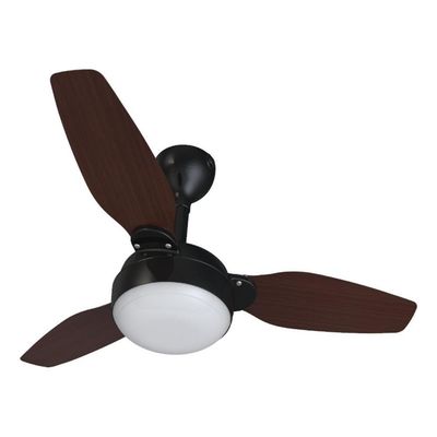 Ventilador De Teto Legacy Preto E Tabaco Inverter - Ventisol Bivolt