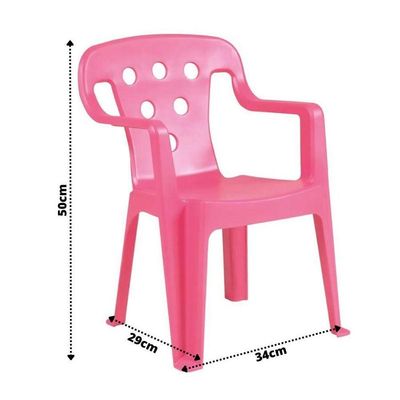 Cadeira Plástica Kids Mor - Rosa