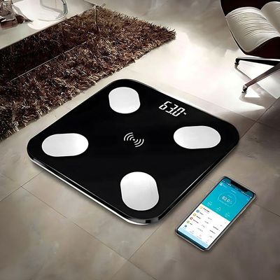 Balança Digital Bioimpedância Bluetooth Aplicativo Medição Até 150kg Preto