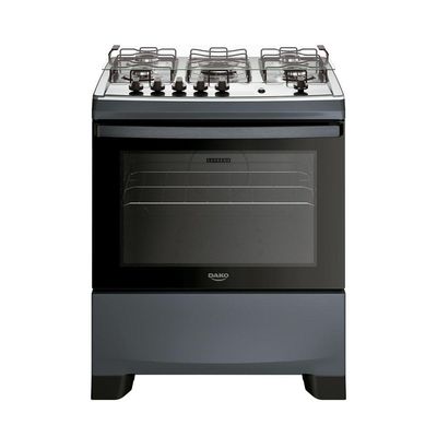 Fogão Dako Supreme Glass 5 Bocas A Gás Acendimento Automático Titanium - Bivolt