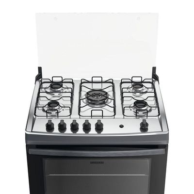 Fogão Dako Supreme Glass 5 Bocas A Gás Acendimento Automático Titanium - Bivolt