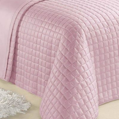 Kit Cobre Leito Colcha Veneza King 3 Peças Hipercal 180 Fios - Rose