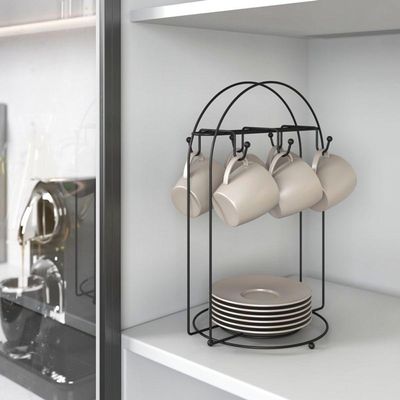 Suporte Para Xícaras E Pires De Café - Stolf Preto