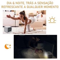Ar Condicionado Portátil Arctic Air Cooler Umidificador Climatizador Luz Led 7 Cores Rgb