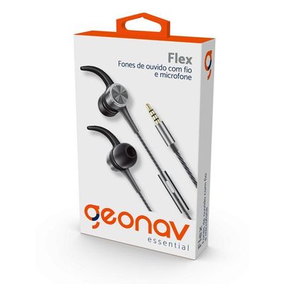 Fone De Ouvido Com Fio Geonav Essential - Space Gray - Esfnsg - Geonav