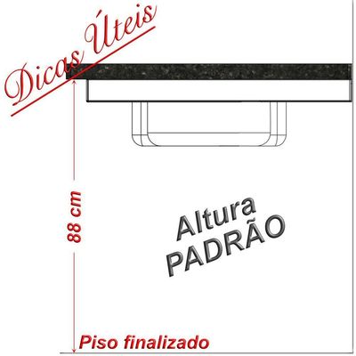 3 Suportes Pia Chumbar Bancada Mesa 40 Cm - Preto