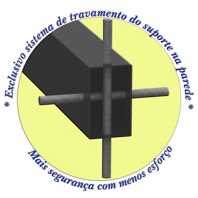 3 Suportes Pia Chumbar Bancada Mesa 40 Cm - Preto