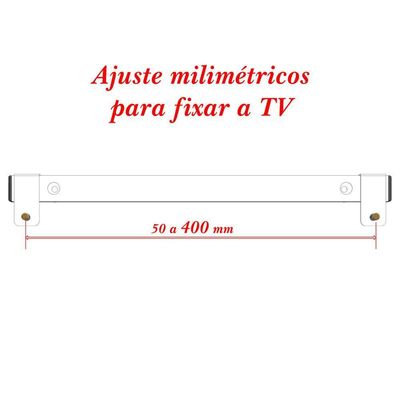 Suporte Universal Fixo Regua Tv 56 Vesa Até 400 Preto