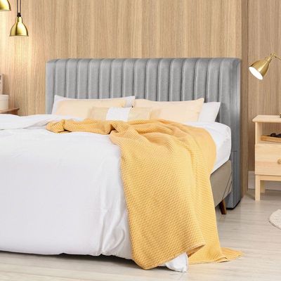 Cabeceira Cama Box Queen 1,60m Estofada Havai Linho Cinza