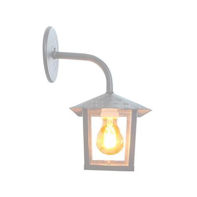 Arandela Blumenau Colonial Nina Quadrada Vidro Liso E27 Bivolt Branco