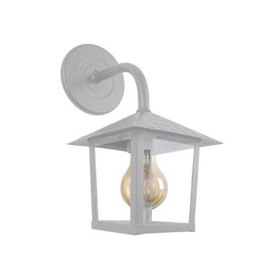 Arandela Blumenau Colonial Nina Quadrada Vidro Liso E27 Bivolt Branco
