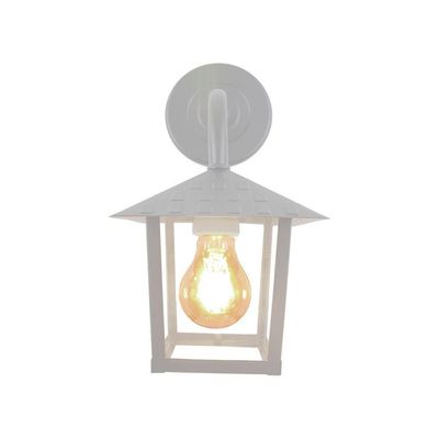 Arandela Blumenau Colonial Nina Quadrada Vidro Liso E27 Bivolt Branco