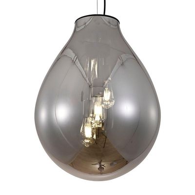 Lustre Pendente Sindora Dcd04013 Gg Preto - Fumê E27 Bivolt