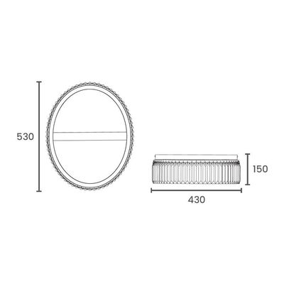 Plafon Taschibra Cassandra Led Bivolt Dourado 2700k Luz Amarela 15051100