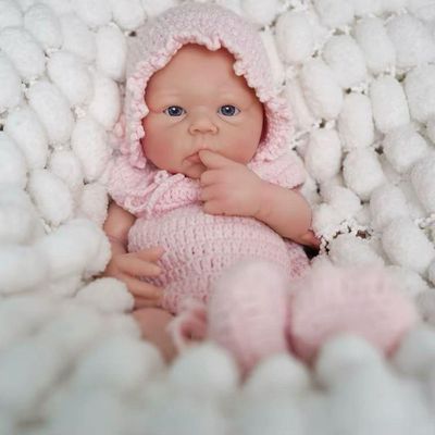 Bebê Reborn Menina Toda Em Silicone Sólido Olhos Abertos Artesanal