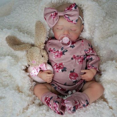 Bebê Reborn Dormindo Artesanal Corpo Todo Em Vinil De Silicone