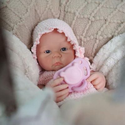 Bebê Reborn Menina Toda Em Silicone Sólido Olhos Abertos Artesanal
