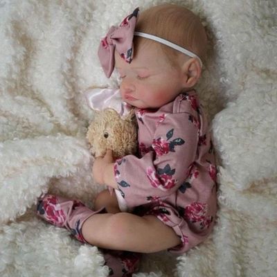 Bebê Reborn Dormindo Artesanal Corpo Todo Em Vinil De Silicone