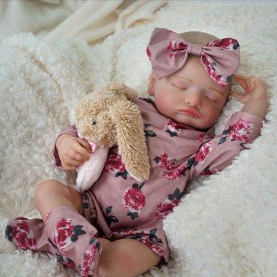 Bebê Reborn Dormindo Artesanal Corpo Todo Em Vinil De Silicone