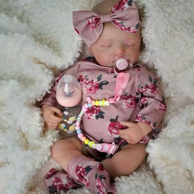 Bebê Reborn Dormindo Artesanal Corpo Todo Em Vinil De Silicone