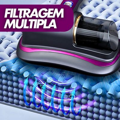Aspirador Sem Fio Uv Portátil Anti-acáro
