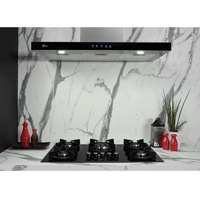Cooktop A Gás Fischer Ferro Fundido Infinity 5 Queimadores Mesa Vidro Preto Bivolt 26298-57077
