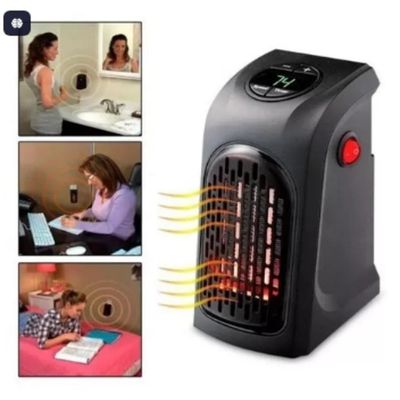 Aquecedor De Ambiente Eletrico Digital Temporizador Mini Portatil Ecologico Com Controle Remoto 400watts 220V